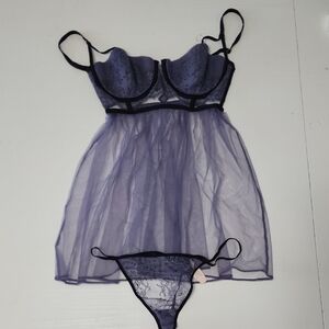 Victoria's Secret Purple Lace Lingerie Set